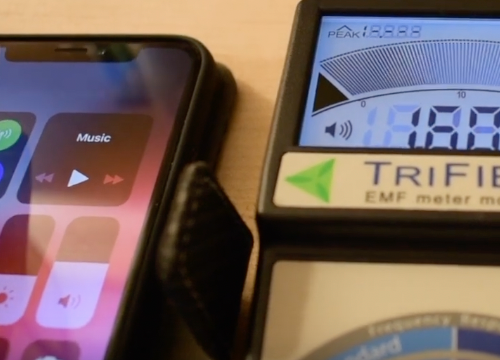 EMF radiation from cell phones with Trifield TF2 detector