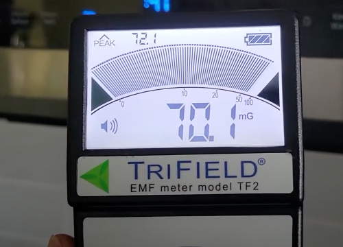 Trifield fast indicator bar to detect EMF hotspots
