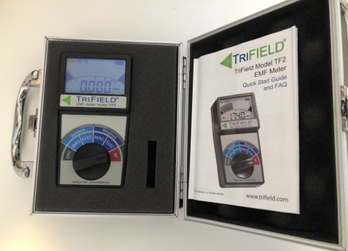 my Trifield TF2 EMF meter with case